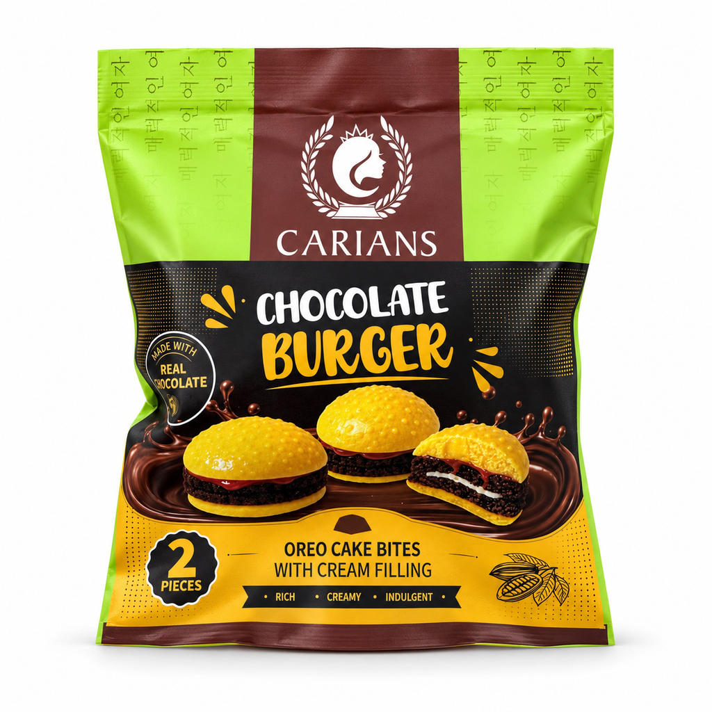 Chocolate Burger – Oreo Cake Bites with Cream Filling, 2 Pieces: