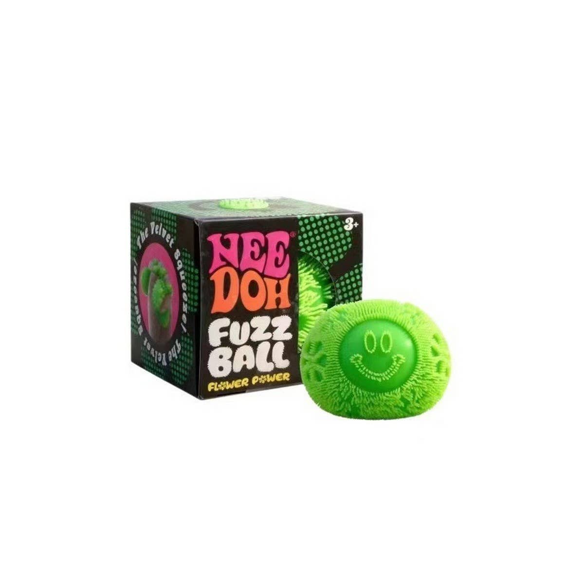 Needoh PLUSH SMILEY STRESS SQUEEZE FIDGET BALL TOY: YELLOW / (OS) 1