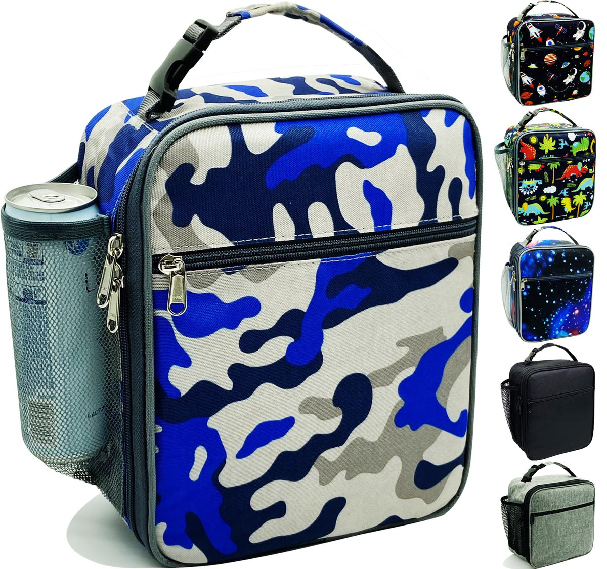 Kulle Kids Lunch BoxInsulated Lunch Box for Boys and GirlsFreezable Lunchbox Lunch Bag kids Reusable Lunch Boxes for SchoolWorkOutdoor(Camo)