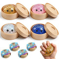 Dumpling Squishies, Glitter Dumpling Mystery Box, Fidget Sensory Toy for Adults,Colorful Dumplings Stress Balls with Food Steamer,Ideal for Stress Relief as a Gift for Holidays
