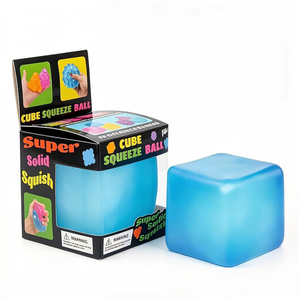 Premium Big Block Cube, Ice Cube Squishies Toys, Durable, Slow-Rebound fingertip Exquisite Spherical ice Cube with boxGift-Ready (Blue)