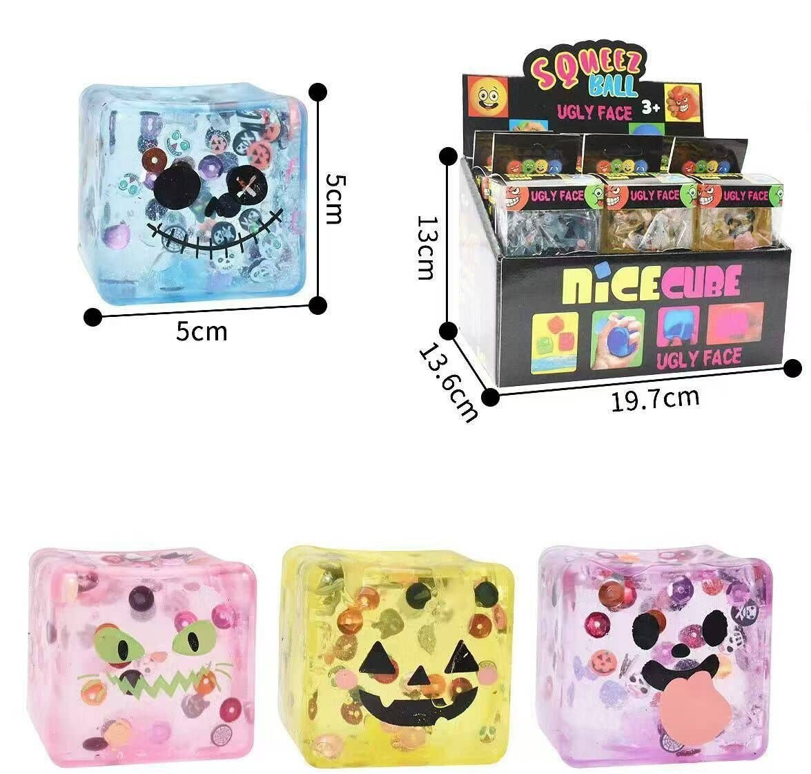 Maltose Halloween Sensory Squishy Ball – Spooky Confetti Stress Toy