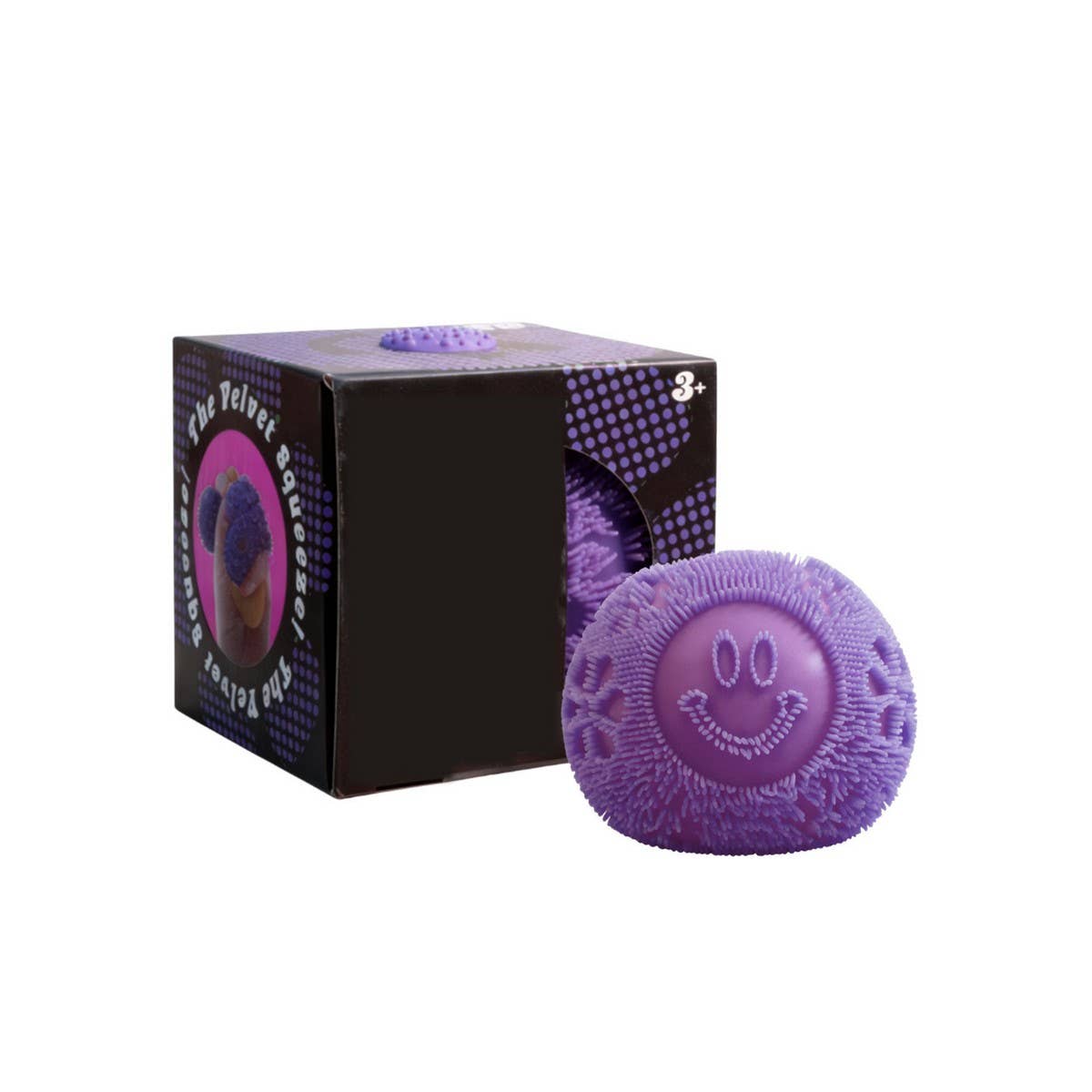Needoh PLUSH SMILEY STRESS SQUEEZE FIDGET BALL TOY: GREEN