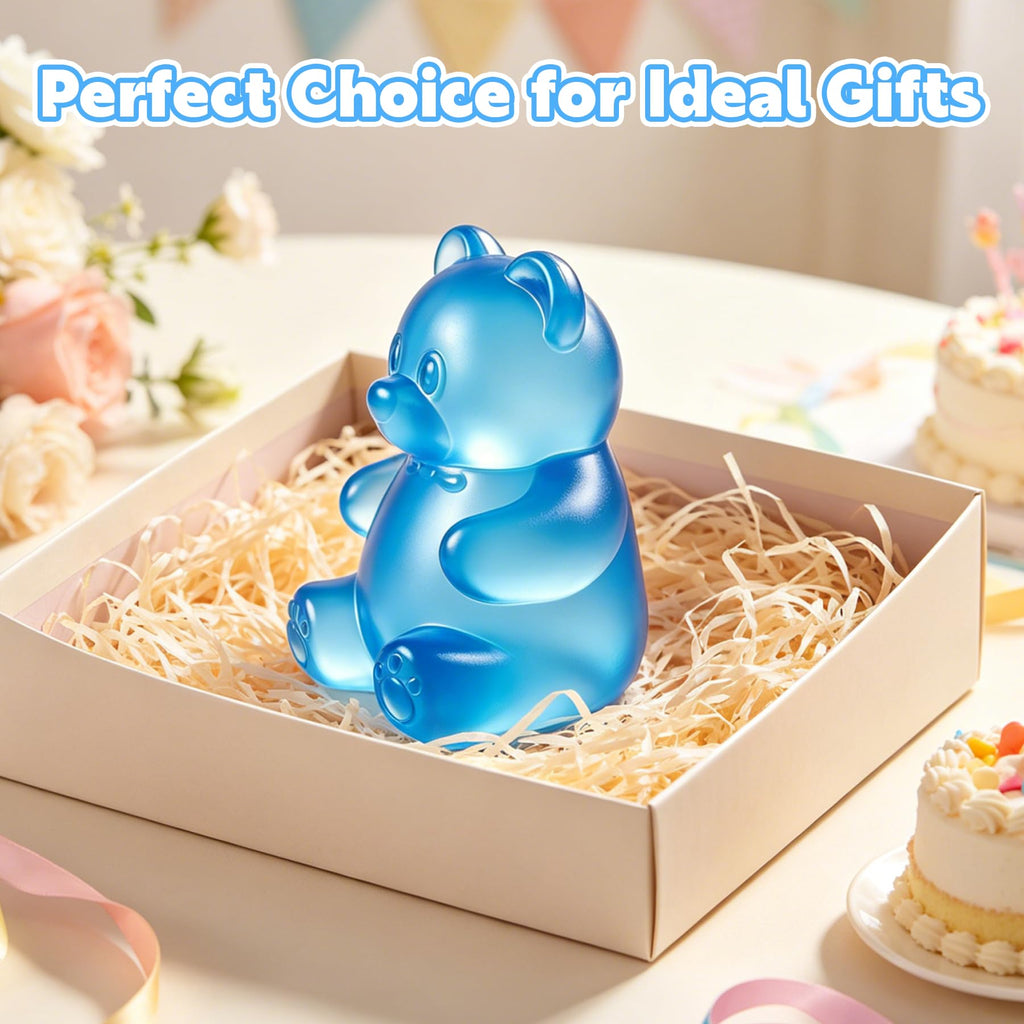 Bear Squishy, Stress Bear Taba Squishy, Taba Squishy Toys for Kids, Stress Balls Valentines Day Gifts Birthday Gifts Party Favors-Blue
