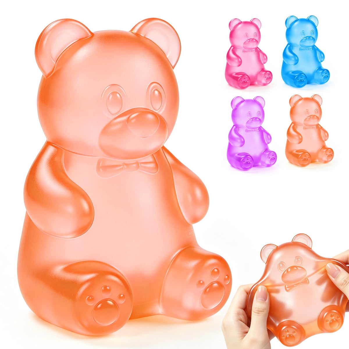 Bear Squishy, Stress Bear Taba Squishy, Taba Squishy Toys for Kids, Stress Balls Valentines Day Gifts Birthday Gifts Party Favors-Blue