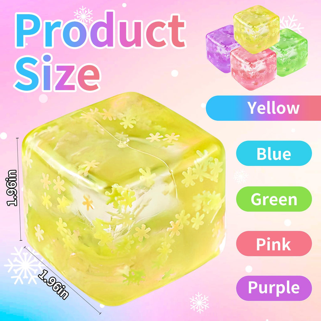 Stress Balls for Adults, Stress Cube Fidget Toys, Enhanced Grip Strength Squeeze Toys, Halloween, Christmas, Valentines, Easter, Party Favors, Square Shape Stress Cube Stress Toys for Adult