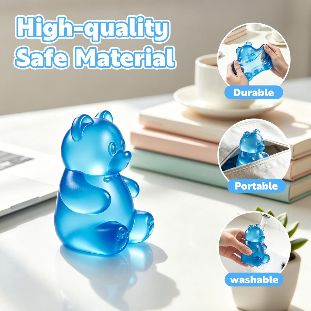 Bear Squishy, Stress Bear Taba Squishy, Taba Squishy Toys for Kids, Stress Balls Valentines Day Gifts Birthday Gifts Party Favors-Blue