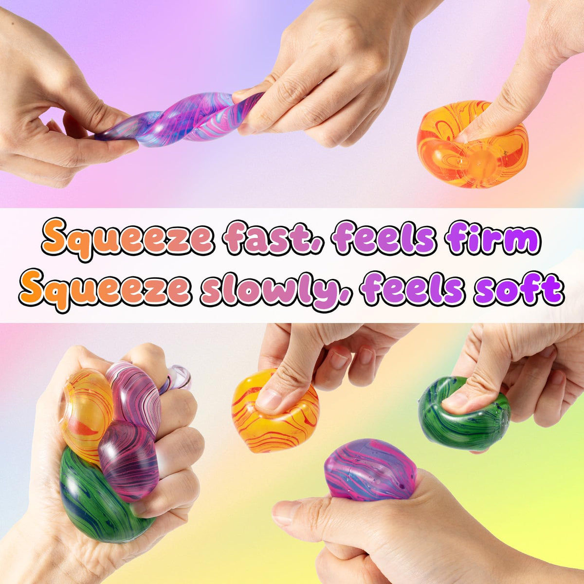 Squishy Fidget Toys Stress Cube Bulk, Squishies Slow Rising Stress Balls for Adults Kids, Sensory Fidget Toys for Anxiety Relief, Small Squishy Toys for Classroom Prizes Party Favors