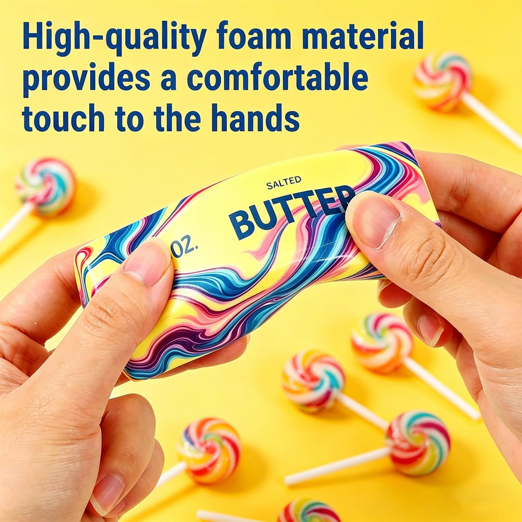 Slow Rising Butter Squishy, Squishies Butter Squeeze Toys Pack Sensory Stress Relief Soft & Stretchy Fidget Toy for Party Favors Squishy Butter
