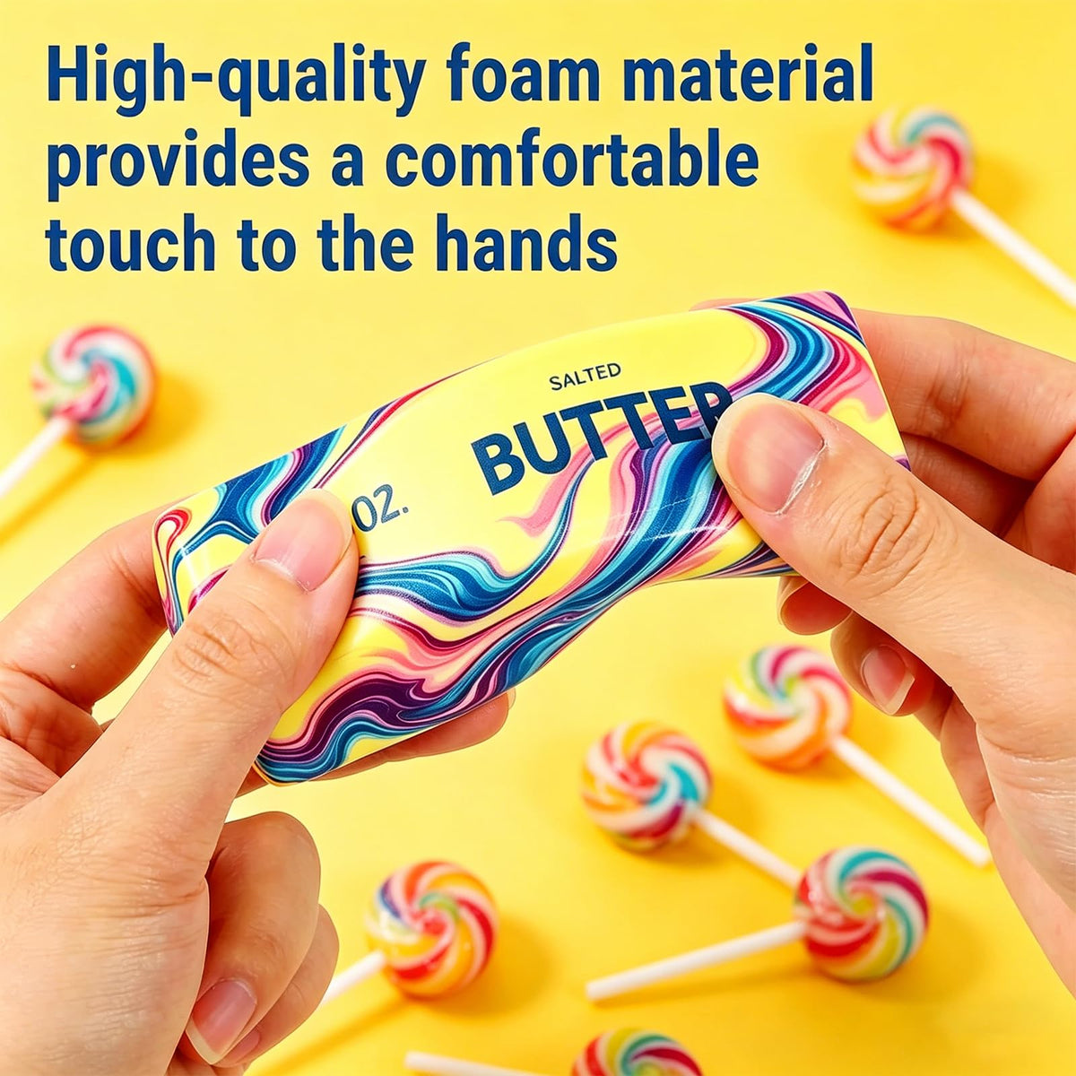 Slow Rising Butter Squishy, Squishies Butter Squeeze Toys Pack Sensory Stress Relief Soft & Stretchy Fidget Toy for Party Favors Squishy Butter