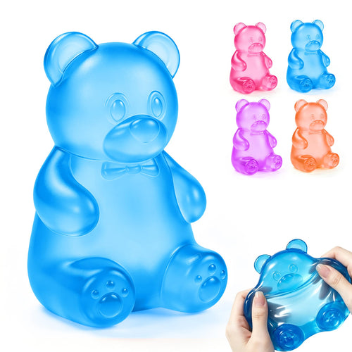 Bear Squishy, Stress Bear Taba Squishy, Taba Squishy Toys for Kids, Stress Balls Valentines Day Gifts Birthday Gifts Party Favors-Blue
