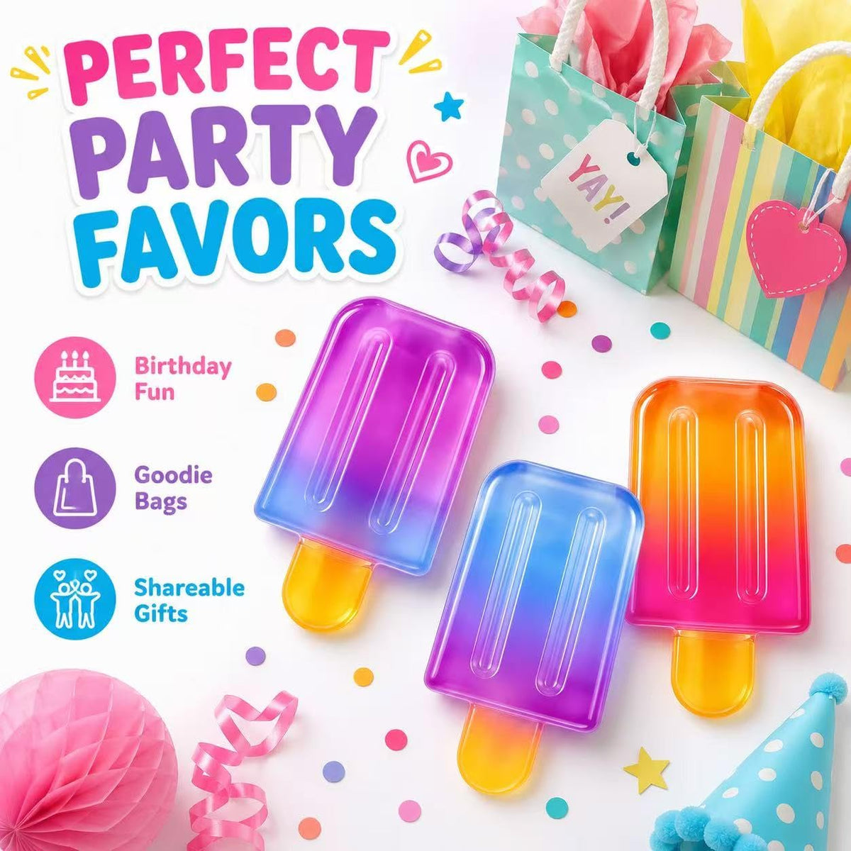 Ice Cream Cone Squishy Toy, Taba Squeeze Packs Stress Relief Fidget Toy, Summer Party Favors Novelty Sensory Toys for Anxiety Relief, Cute Food-Shaped Desk Toy for Adults
