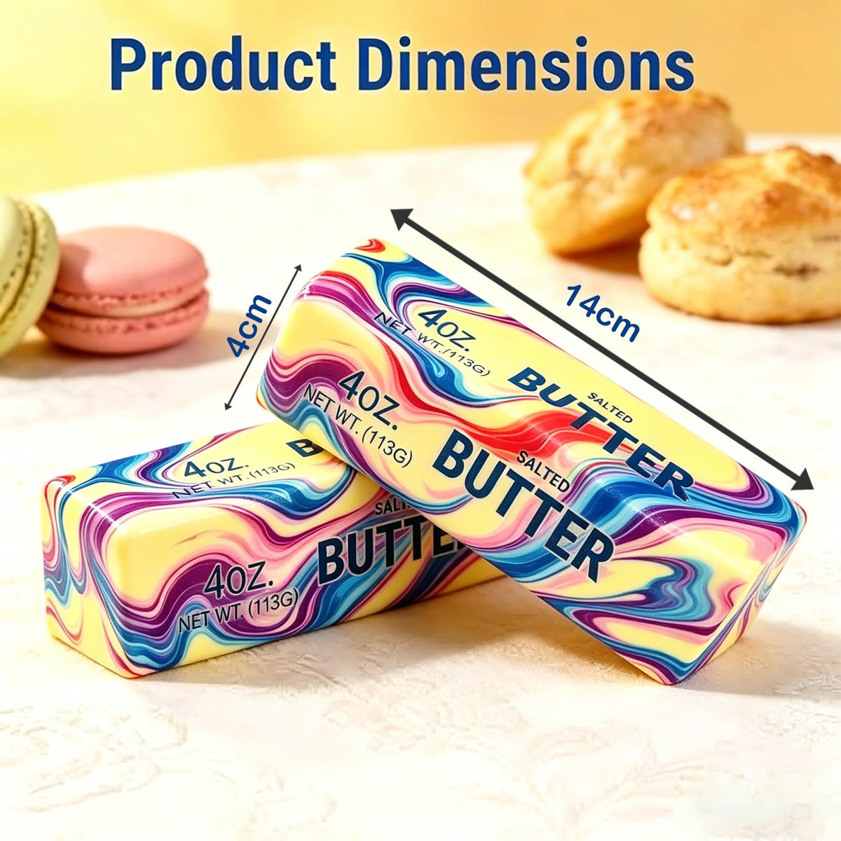 Slow Rising Butter Squishy, Squishies Butter Squeeze Toys Pack Sensory Stress Relief Soft & Stretchy Fidget Toy for Party Favors Squishy Butter
