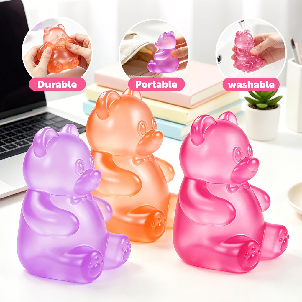 Bear Squishy, Stress Bear Taba Squishy, Taba Squishy Toys for Kids, Stress Balls Valentines Day Gifts Birthday Gifts Party Favors-Blue