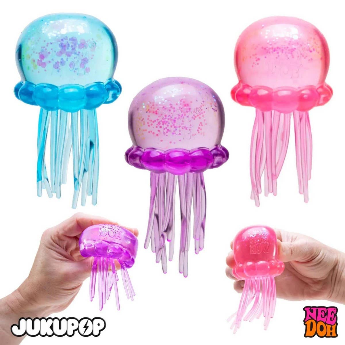 Needoh JELLYFISH OCTOPUS MALTOSE SQUISHY STRESS TOY: BLUE