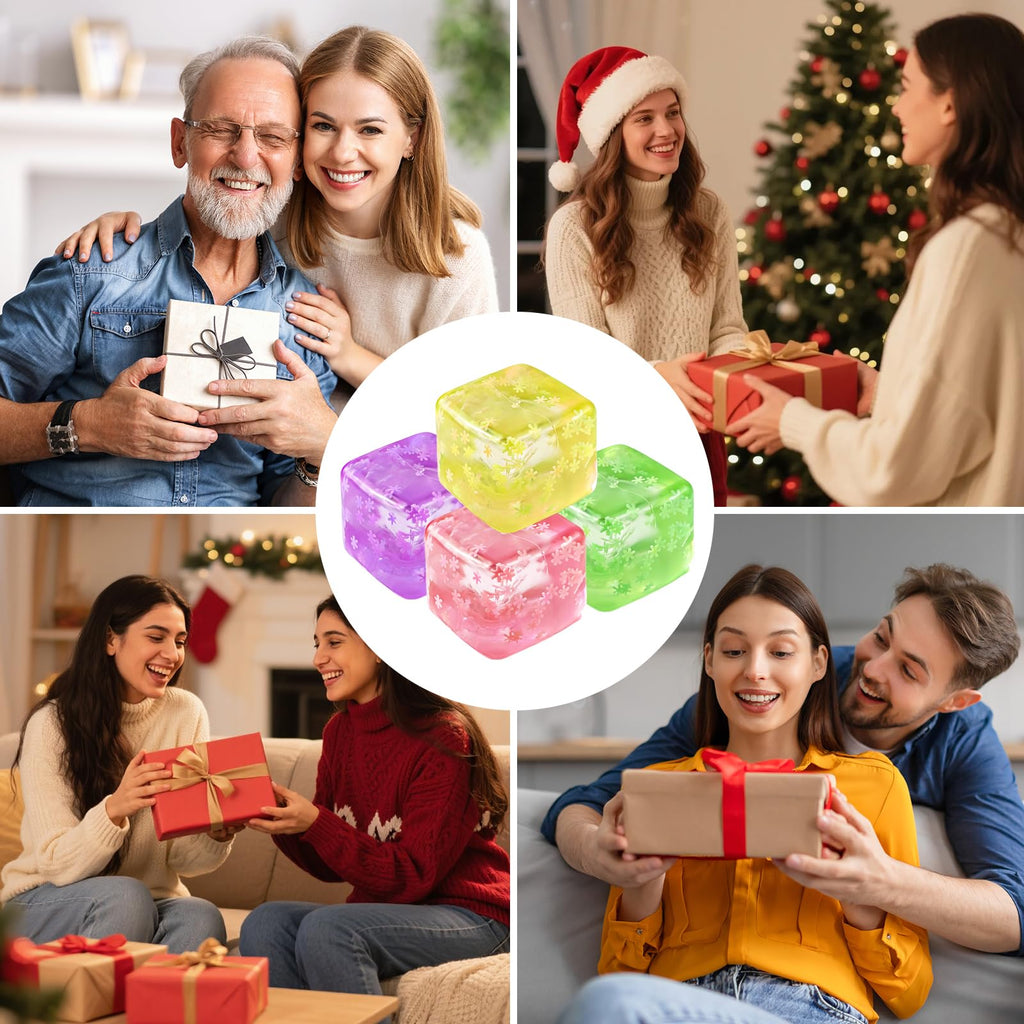 Stress Balls for Adults, Stress Cube Fidget Toys, Enhanced Grip Strength Squeeze Toys, Halloween, Christmas, Valentines, Easter, Party Favors, Square Shape Stress Cube Stress Toys for Adult
