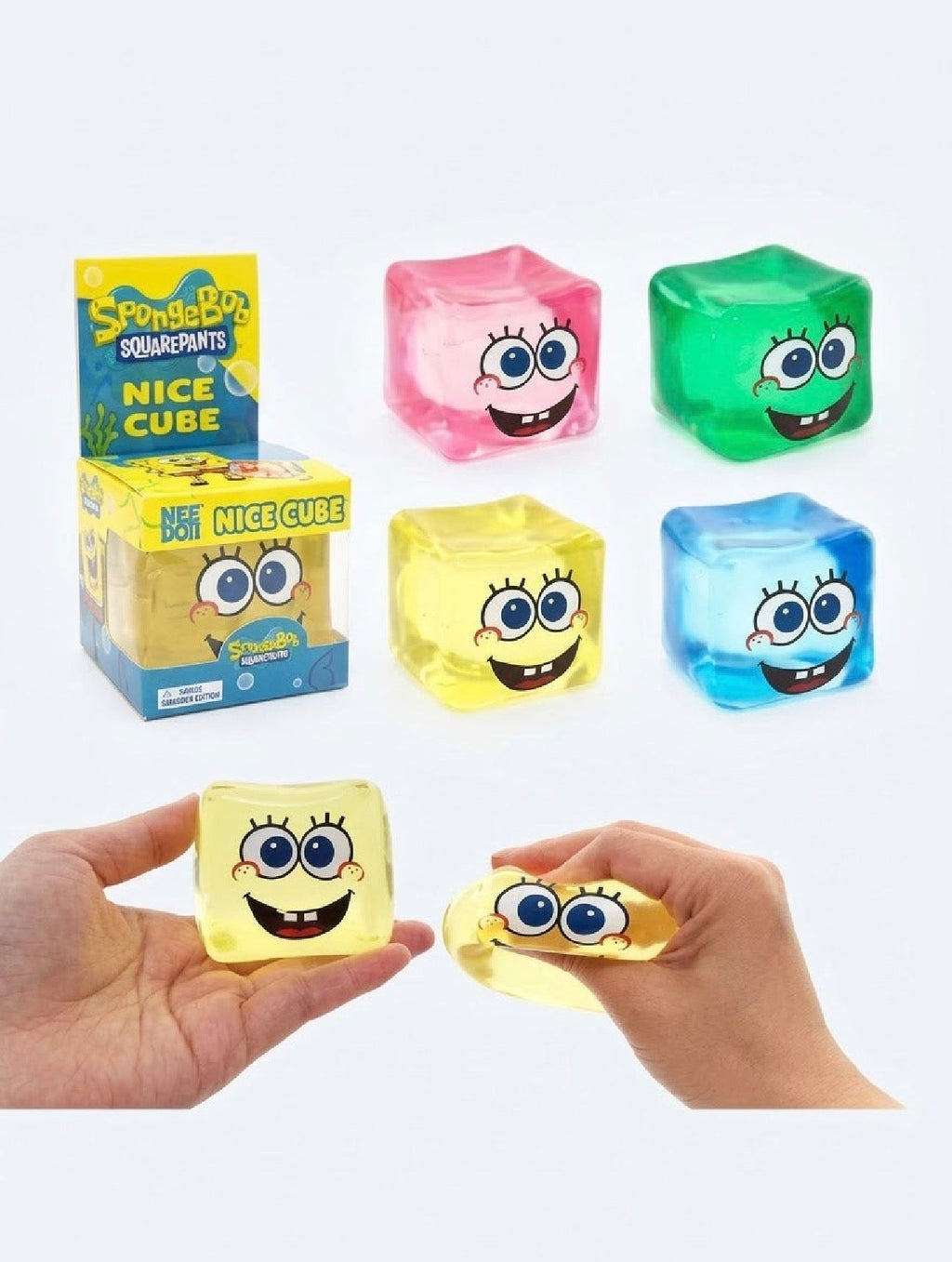 Needoh Cube Super Squish – Stress Relief Fidget CUBE SpongeBob
