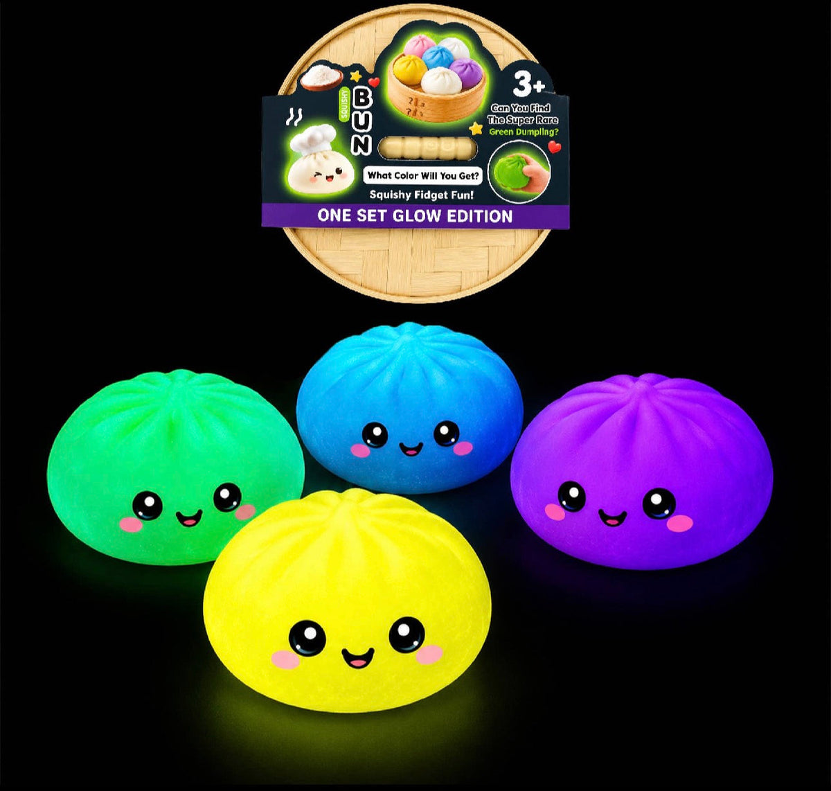 Glow-in-the-Dark Dumpling Mystery Squishy