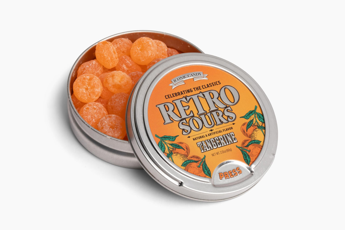 Retro Sours Tangerine Hard Tangy Candy