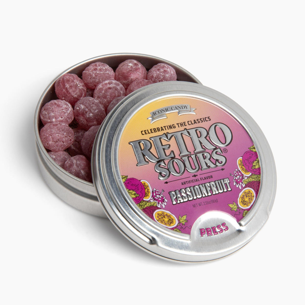 Retro Sours Passionfruit Hard Tangy Candy
