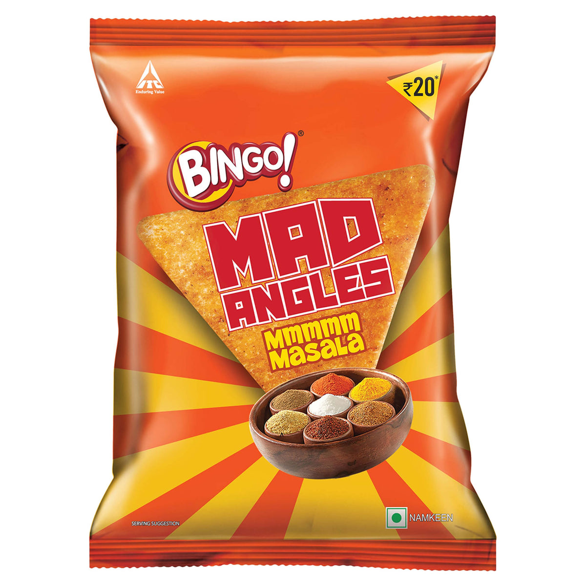 Bingo Mad Angles Mmmmm Masala Chips, 64 g