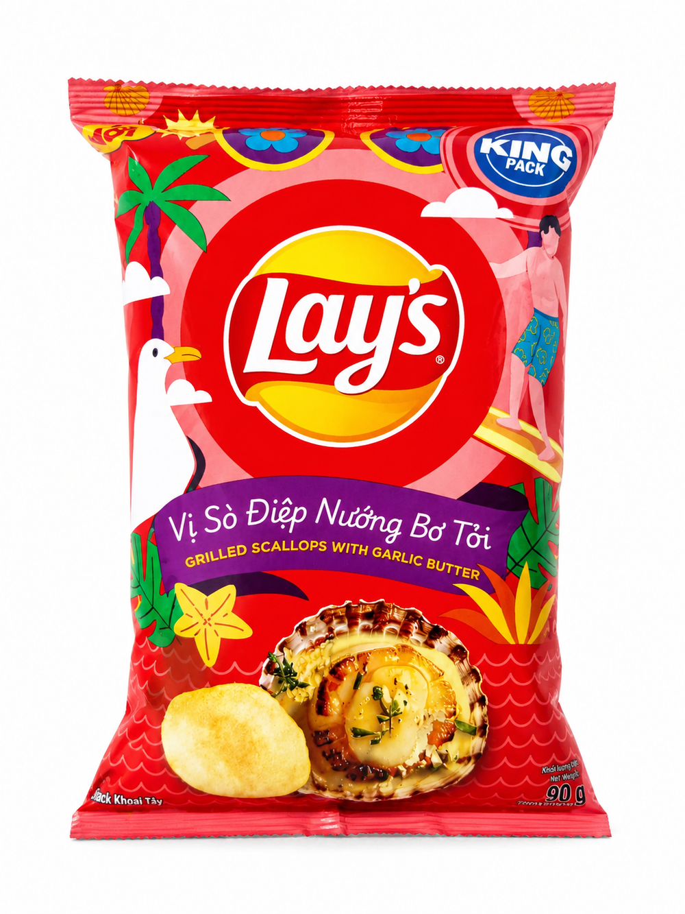 Lays Grilled Scallops with Garlic Butter