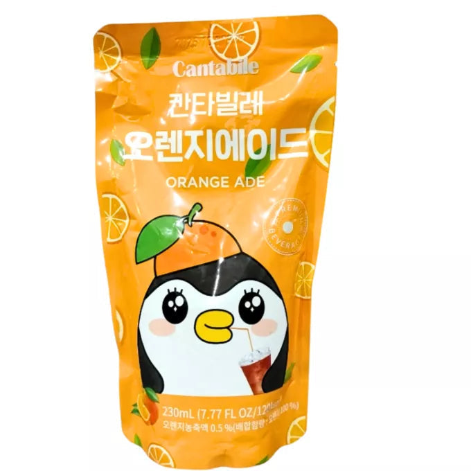 Cantabile Orange Ade Pouch Drink 230ml (Korea)