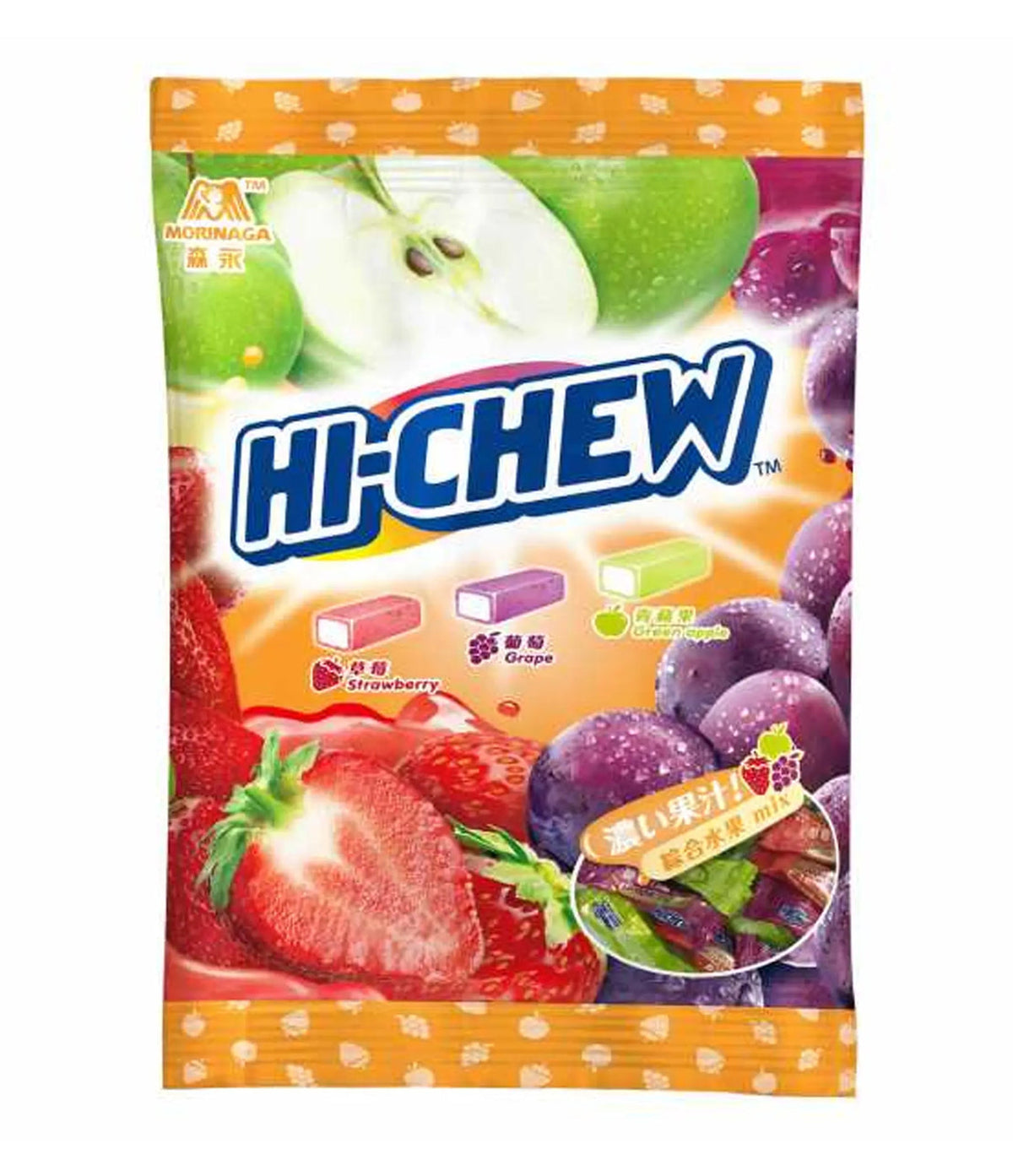Hi-Chew Soft Candy Strawberry-Grape-Apple 90g (Taiwan)