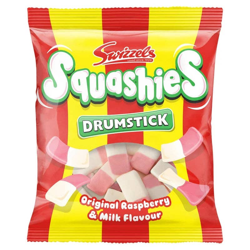 Swizzels Squashies Drumstick Raspberry & Milk (140g) (UK)