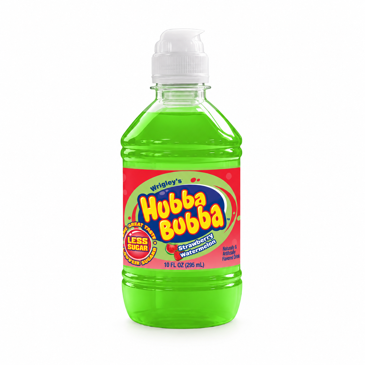Hubba Bubba Strawberry Watermelon Drink, 10oz bottle