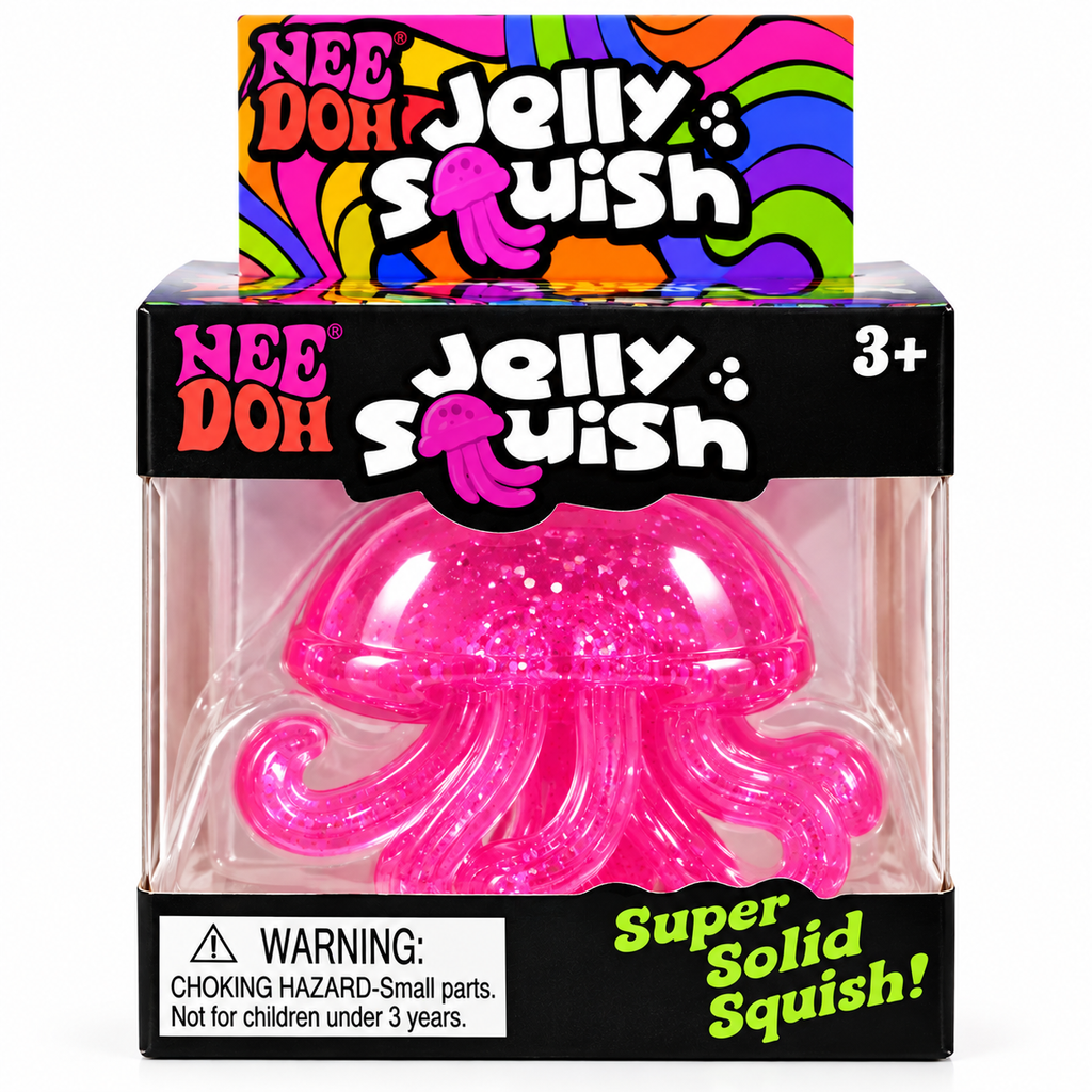 Needoh JELLYFISH OCTOPUS MALTOSE SQUISHY STRESS TOY: PINK