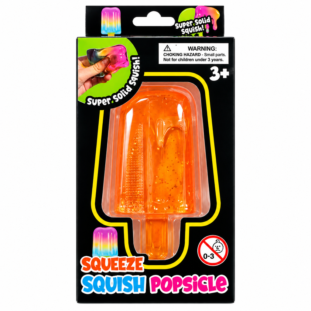 Squeeze Squish Popsicle Fidget Toy – Super Solid Ice Pop Stress Toy