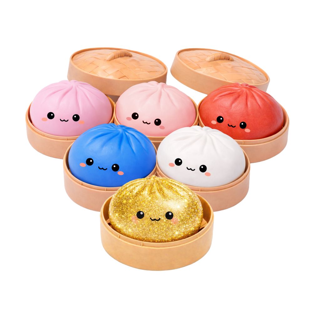 Mini Squishy Dumpling with Steamer Case