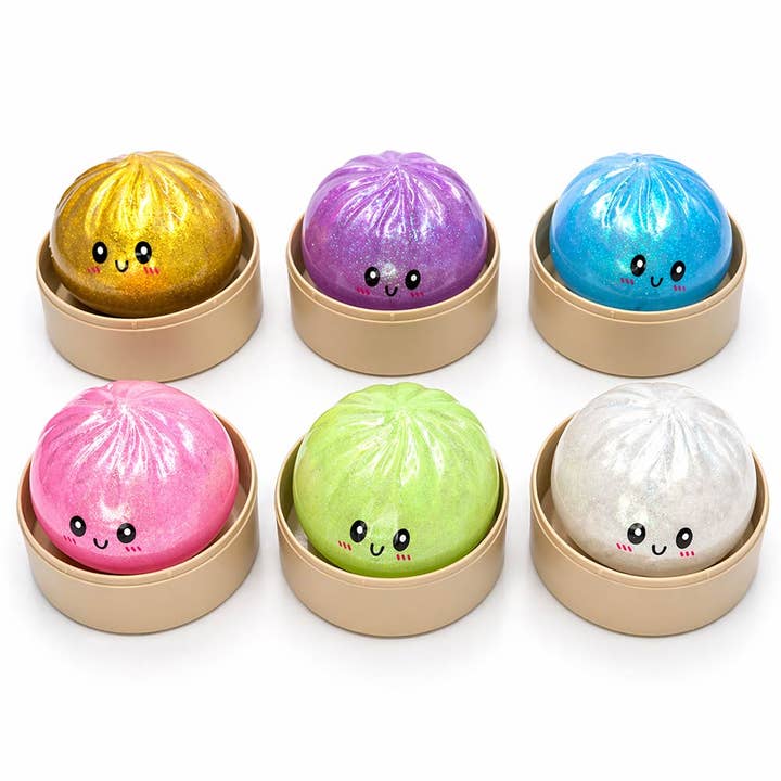 Mini Squishy Dumpling with Steamer Case