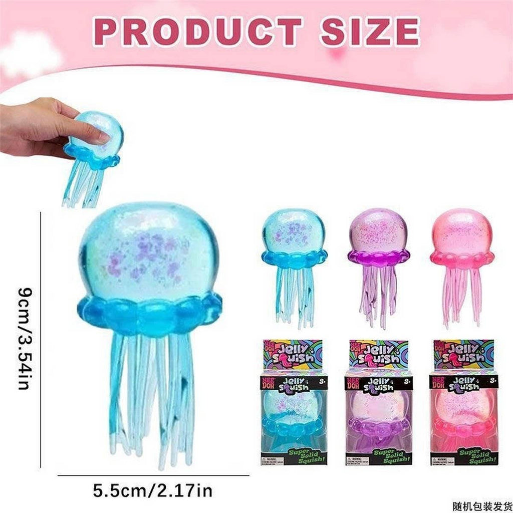 Needoh JELLYFISH OCTOPUS MALTOSE SQUISHY STRESS TOY: BLUE