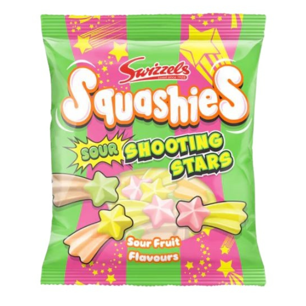 Limited Import Squashies UK, Sour Shooting Stars, 100g