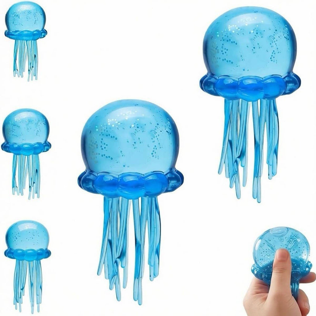 Needoh JELLYFISH OCTOPUS MALTOSE SQUISHY STRESS TOY: BLUE
