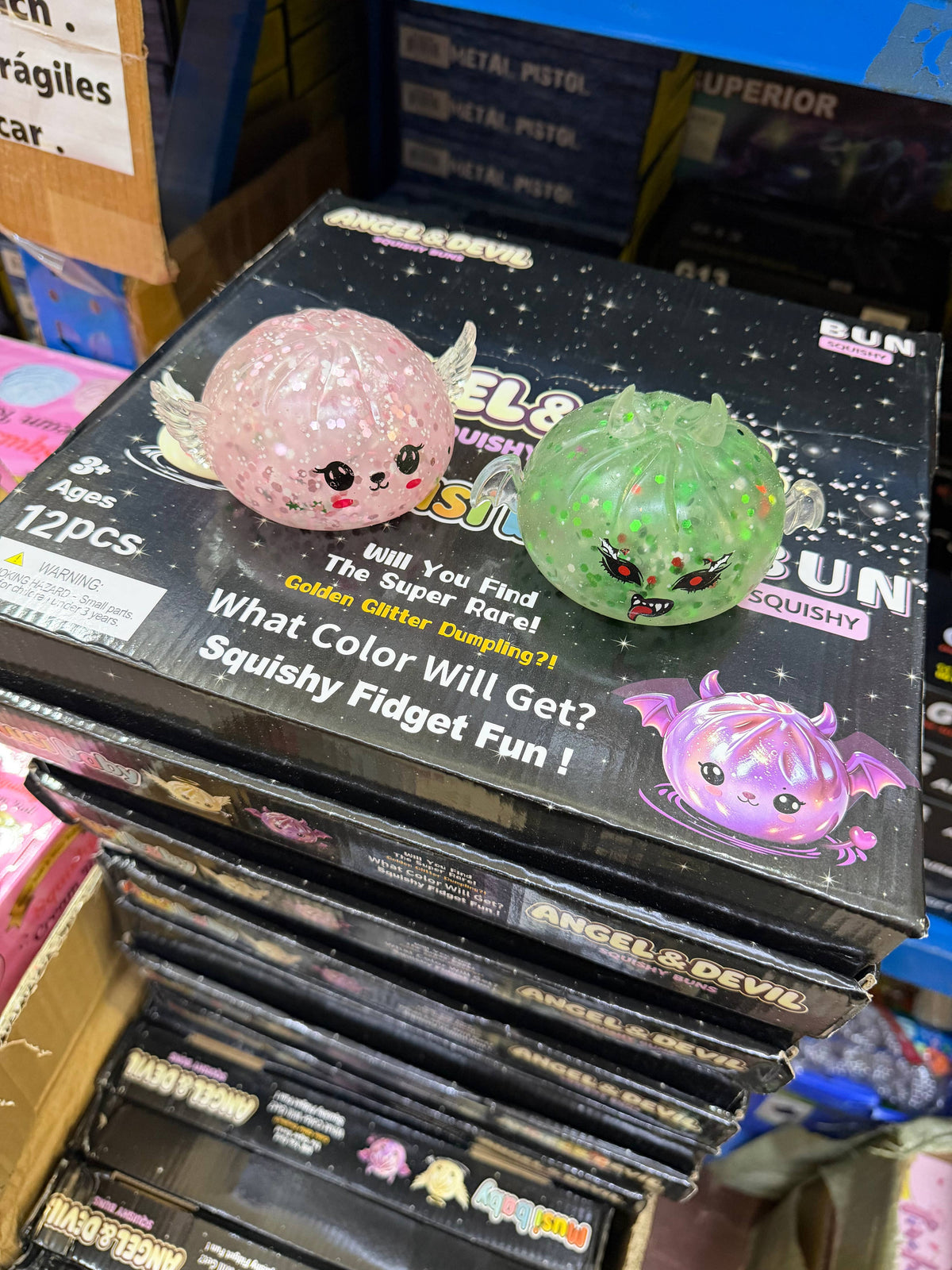 Angel & Devil Glitter Dumpling Squishy – Super Squishy Fidge