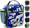 Kulle Kids Lunch BoxInsulated Lunch Box for Boys and GirlsFreezable Lunchbox Lunch Bag kids Reusable Lunch Boxes for SchoolWorkOutdoor(Camo)